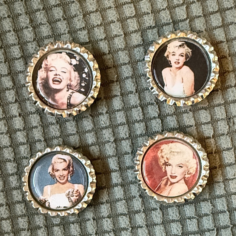 Vintage Style Marilyn Monroe Bottle Cap Magnets
